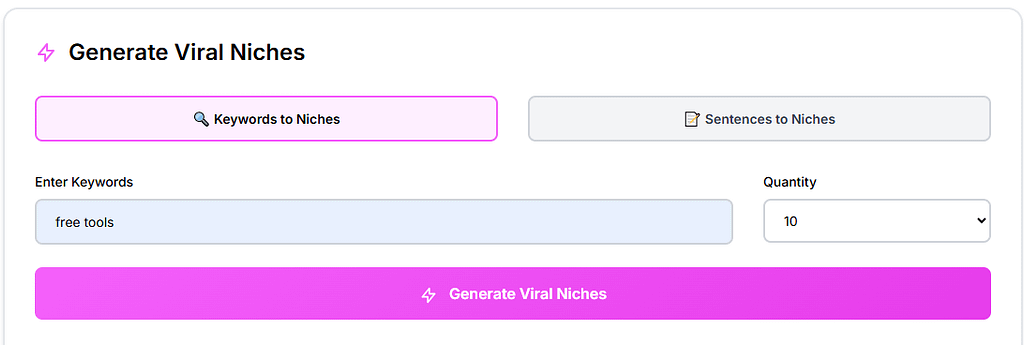 Viral Niches Generator