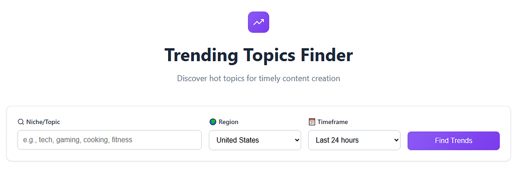 Trending Topics Finder