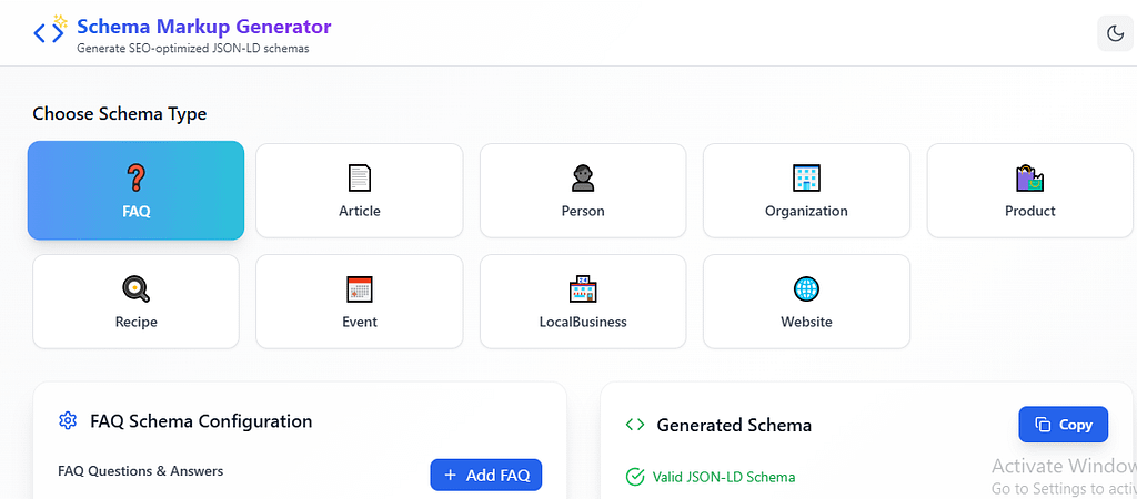 Free Schema Markup Generator