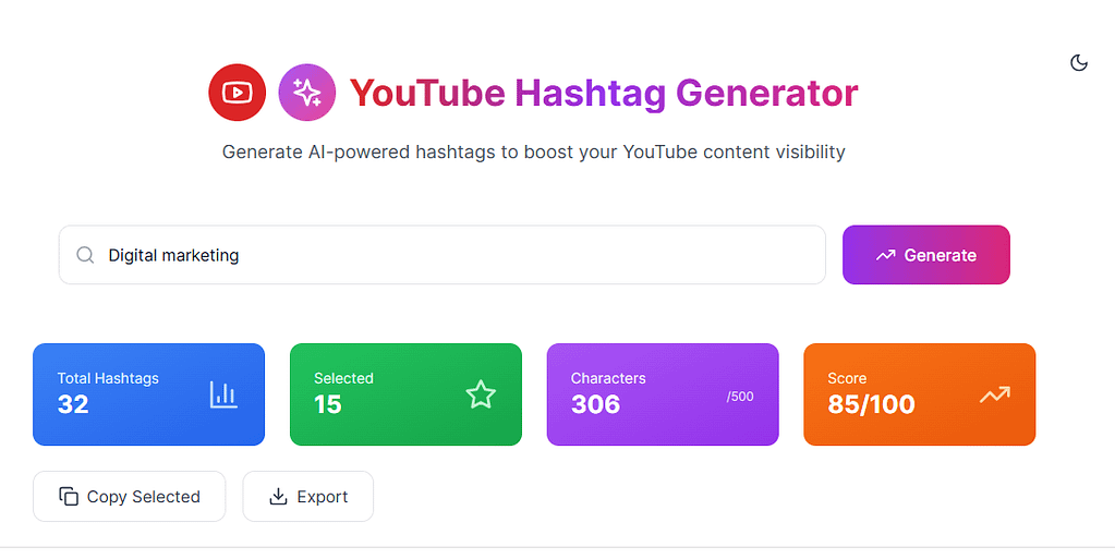 YouTube Hashtag Generator