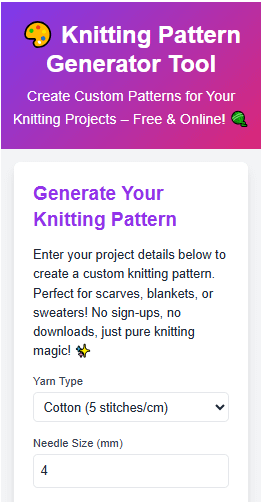 AI Knitting Pattern Generator