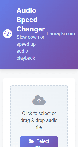 Audio Speed Changer Tool