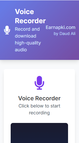 Voice Recorder Tool