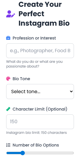 Instagram Bio Generator