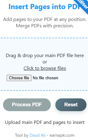 insert pages into PDF
