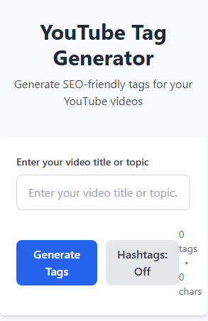YouTube Tag Generator