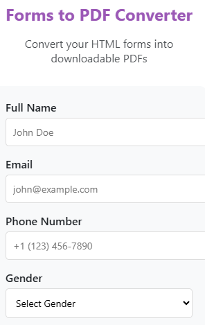 Forms to PDF Converter