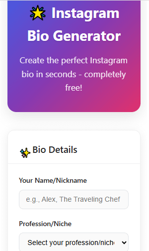 Instagram Bio Generator