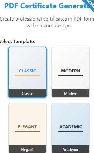 PDF Certificate Generator