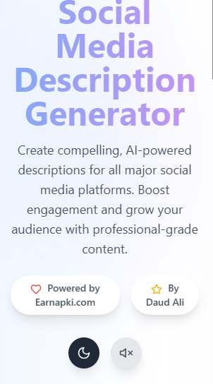 Free Social Media Description Generator