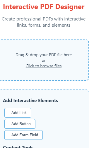 Interactive PDF Designer