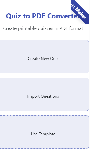 Quiz to PDF Converter
