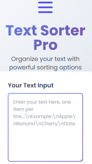 Free Text Sorter Tool