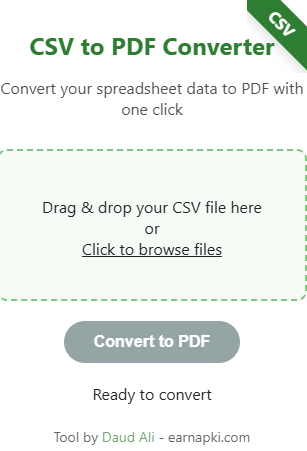 PDF to CSV converter