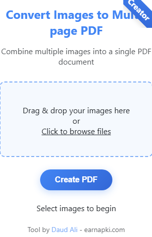 Convert Images to Multi-page PDF