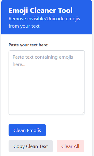 Emoji Cleaner Tool