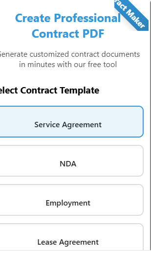 Create Professional Contract PDF