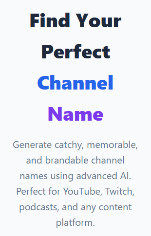 Channel Name Generator