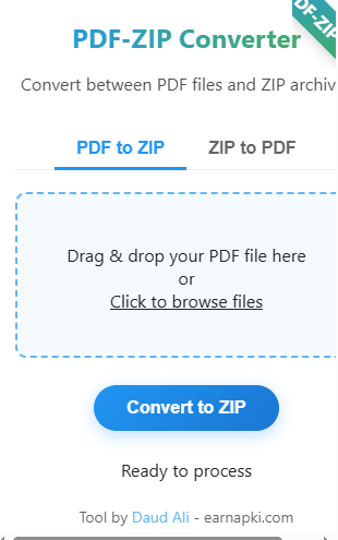 Free PDF to ZIP Converter