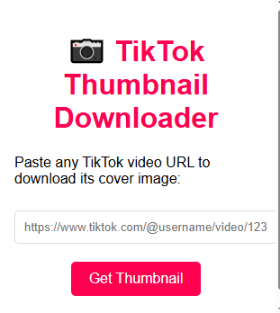 TikTok Thumbnail Downloader