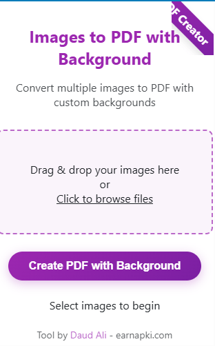 free images to PDF with background