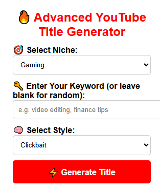 YouTube Title Generator
