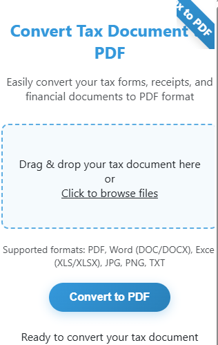 Convert Tax Document to PDF