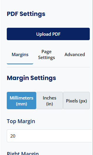 Advanced PDF Margin Adder Tool