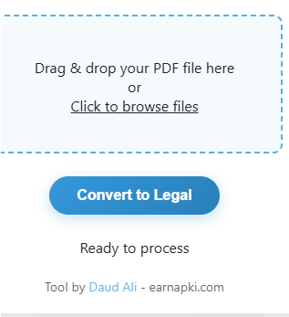 Convert PDF to Legal Format