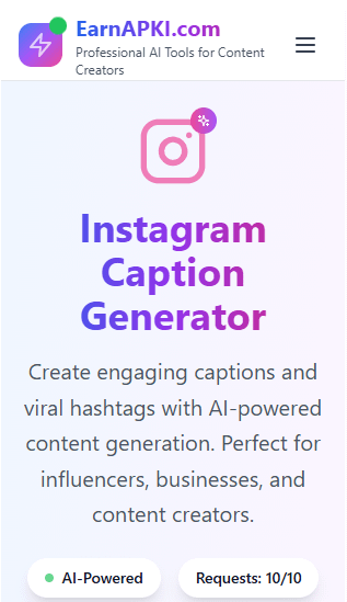 Instagram Caption Generator tool