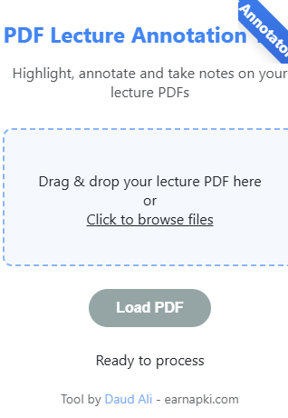 PDF Lecture Annotation Tool