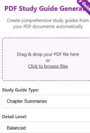 PDF Study Guide Generator