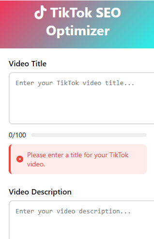 TikTok SEO Optimizer