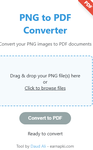 PNG to PDF Converter