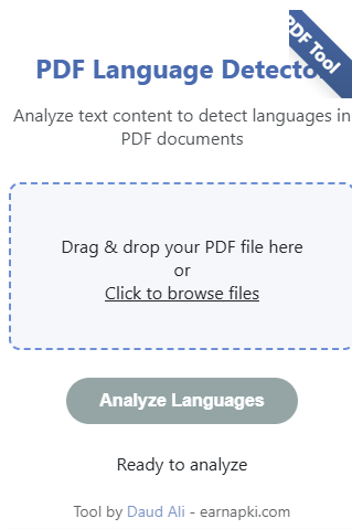 Free PDF language detector