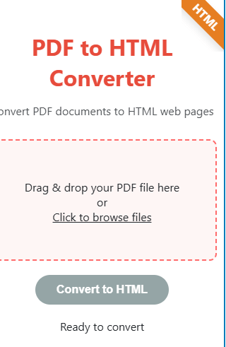 PDF to HTML converter
