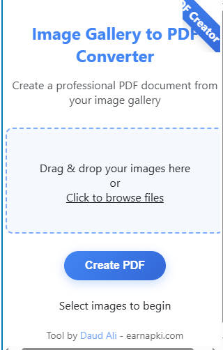 Image Gallery to PDF Converter