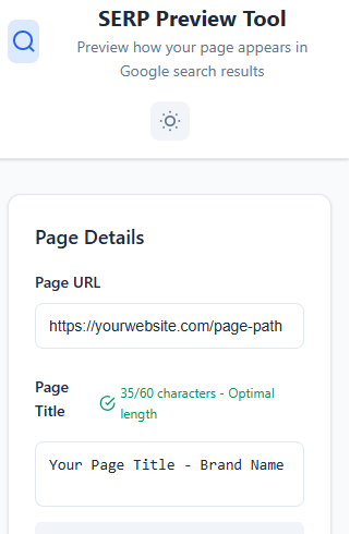 Free SERP Preview Tool