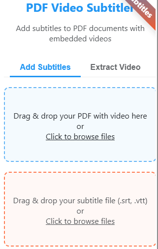 PDF video subtitler