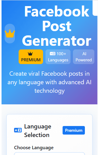 Facebook Post Generator Tool