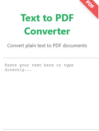 Text to PDF Converter