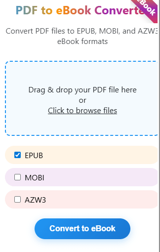 PDF to eBook converter