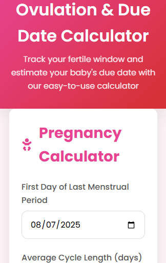 Free Ovulation & Due Date Calculator