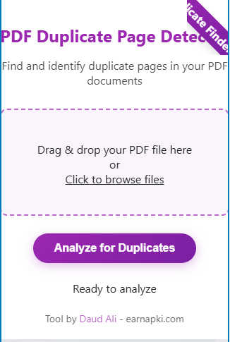 PDF Duplicate Page Detector