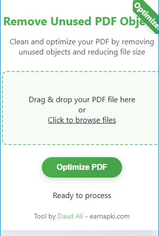 Free remove unused PDF objects