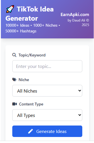 TikTok Video Idea Generator