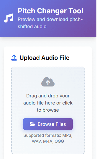 Audio Pitch Changer Tool