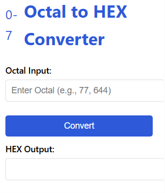 Octal to Hex Converter