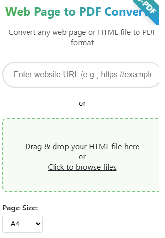 Web Page to PDF Converter