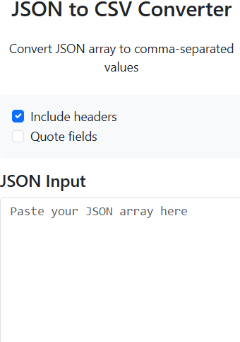 JSON to CSV Converter